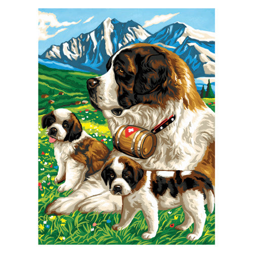 Grundmaleri af nummer Saint Bernard