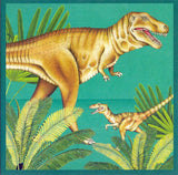 Kort+kuvert tyrannosaurus. 16x16 cm