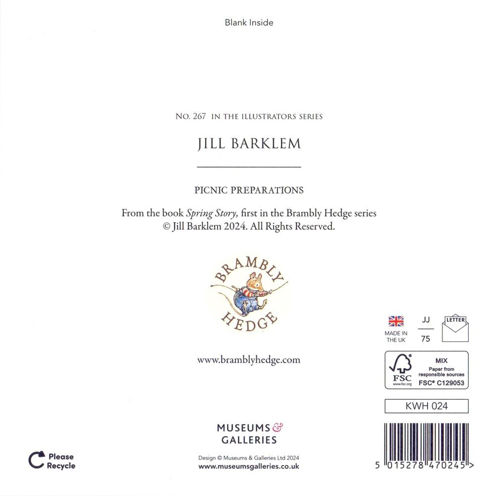 Billedkort+env. forbereder sig på en knick. 16x16