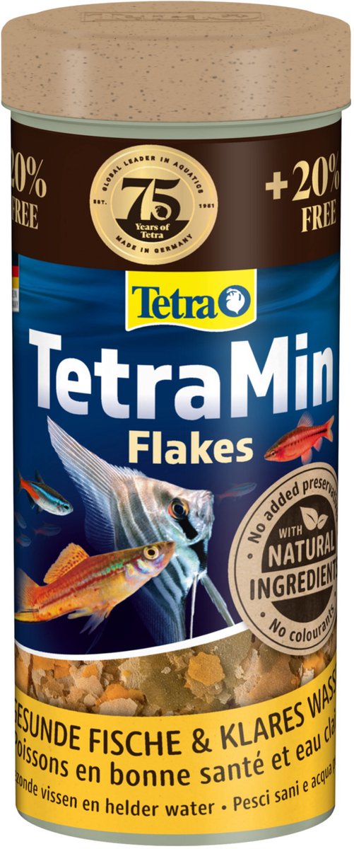 Tetra min basisfoder - fiskefoder - 250 ml - 52 gr - 1.st