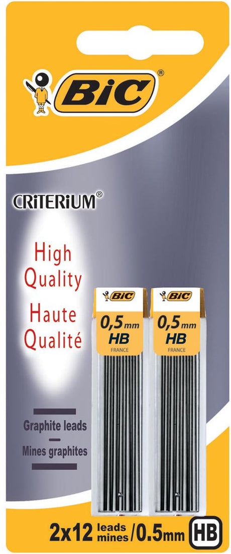 Bic kriterium - blyant refill - hb - 0,5 mm - 24 stk
