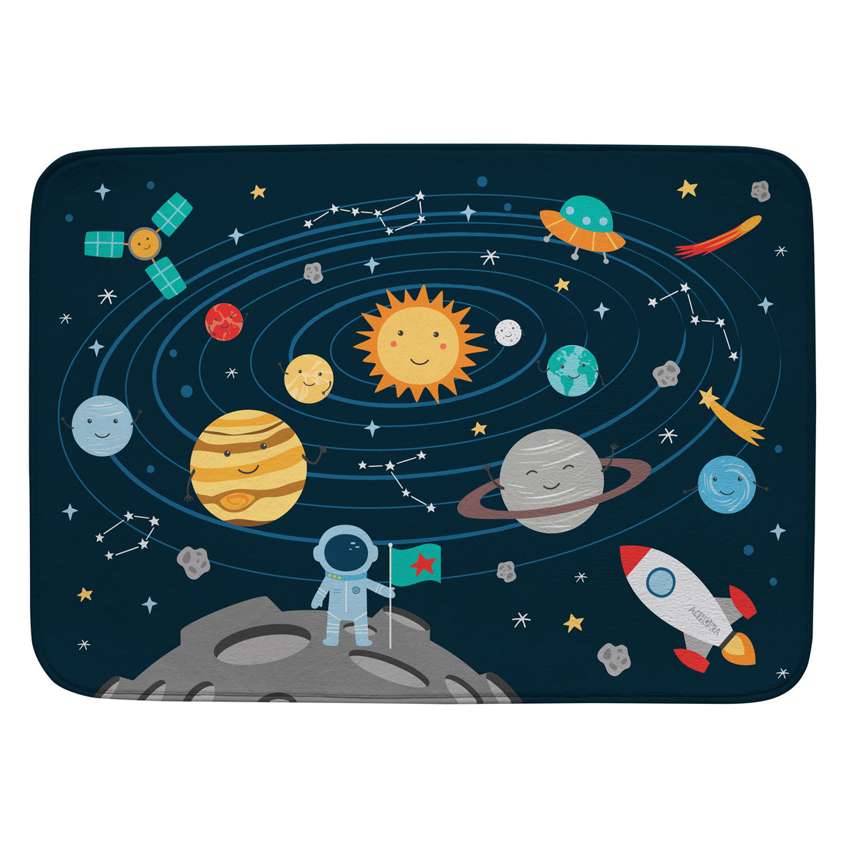 Achoka solar system legemåtte, 100x150cm