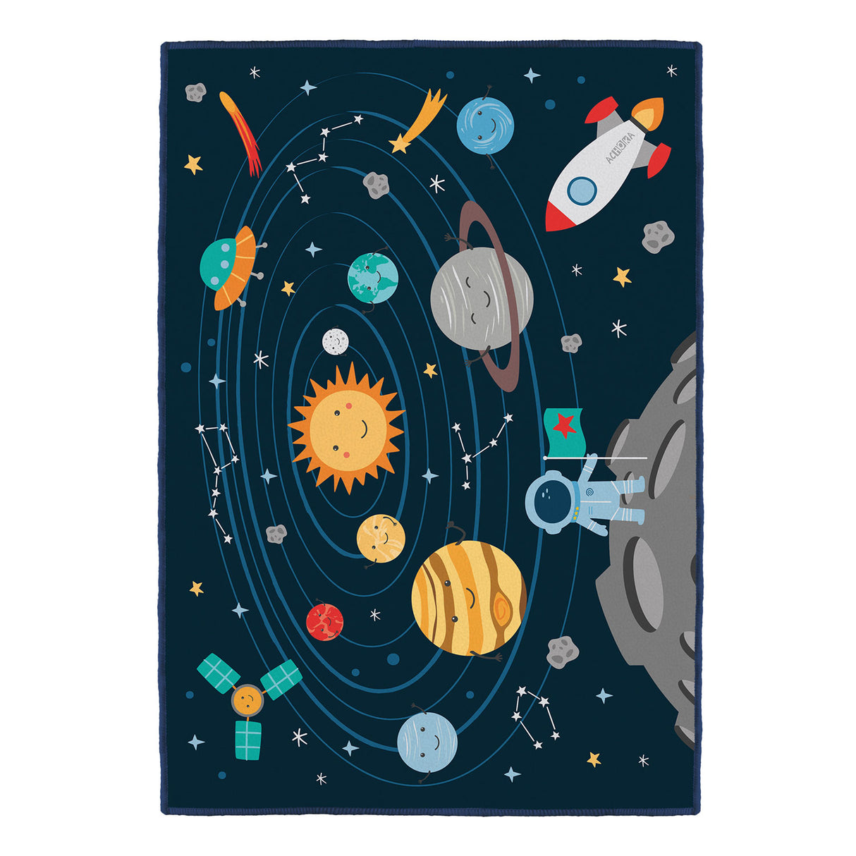 Achoka solar system legemåtte, 100x150cm