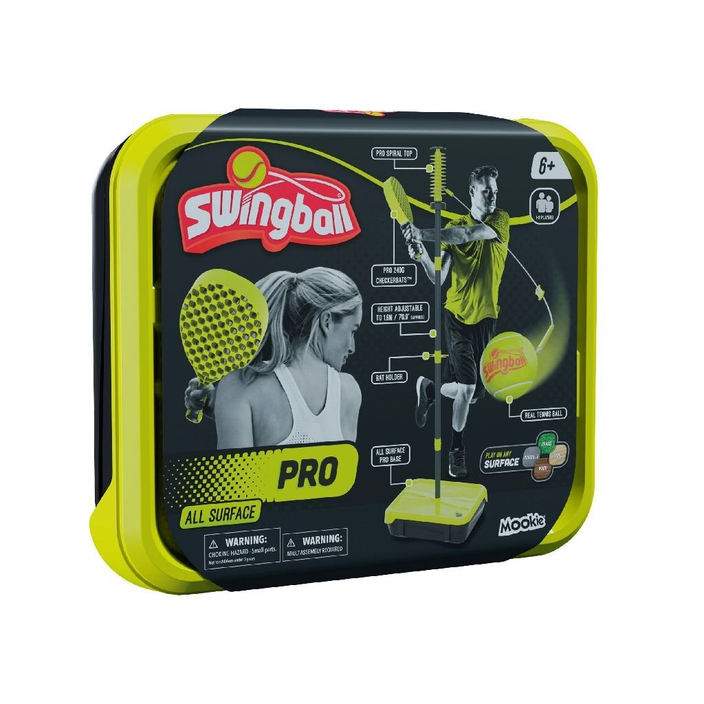 Swingball pro tennisstolpe med alle overflader base sort gul