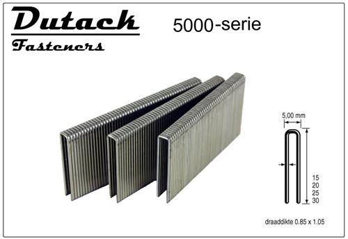 Dutack hæfteklammer 5000-serien 25mm stål p 5000 (nml)