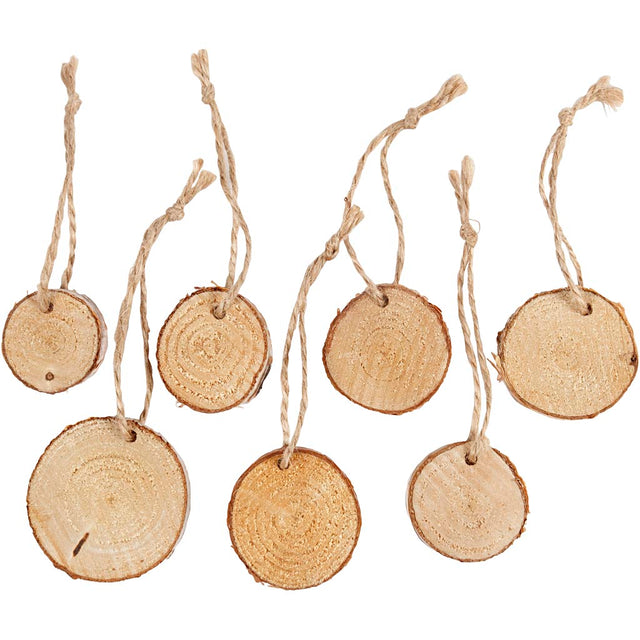 Creativ virksomhed https: www.cchobby.nl træ-skive-med-hængende-øje-d-35-45-mm-tykkelse-7-mm-7-stykke-1-kasse