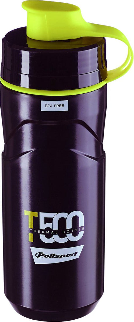 Polisport budon termisk T500 500 ml sort-lime grøn