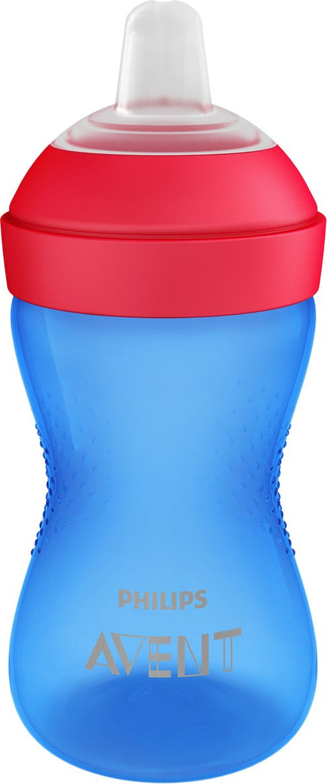 Philips avent blød bidefast tudkop - 9+ måneder - 300 ml - blå rød - scf802 01