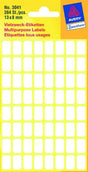 Kangaro label Zweckform 13x8mm hvid blister med 384 labels. bundt med 10 pakker