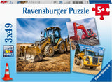 Ravensburger puslespil byggekøretøjer 3x49