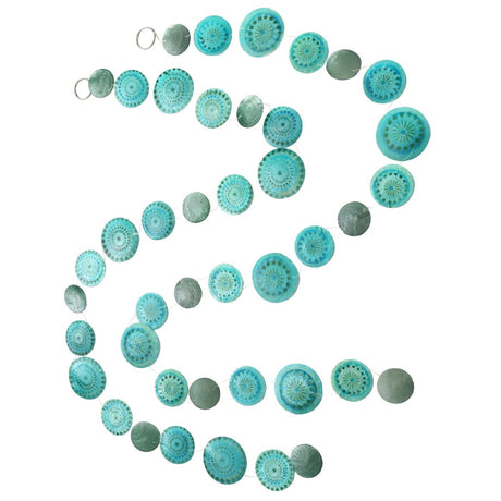 Boltze home capiz guirlande gus- l180cm aqua blauw
