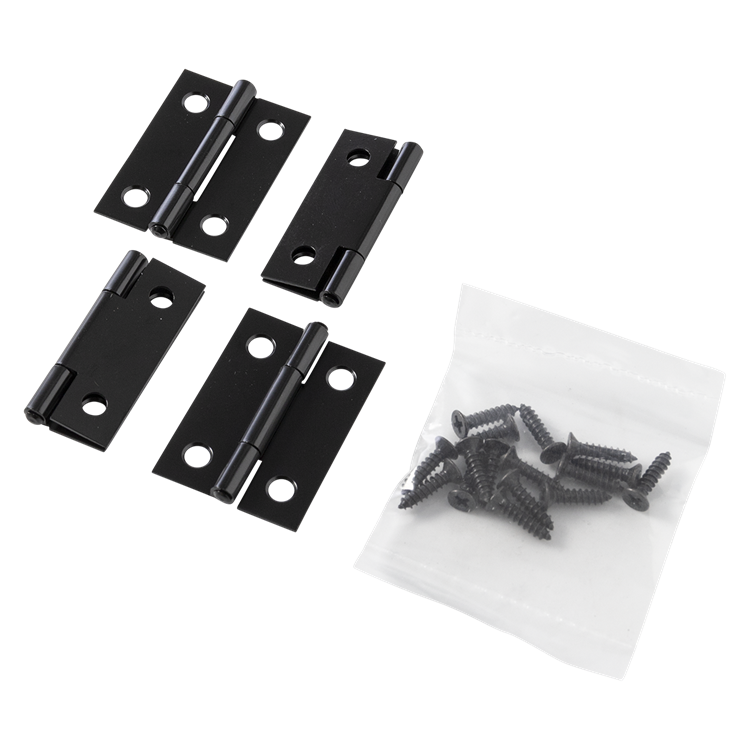 Mack 1071162 - 4 smalle hængsler sort h 33 x b22 mm | 5 stk