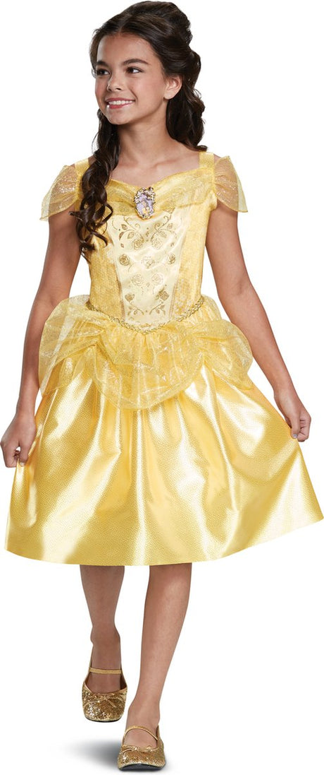 Disguise disney princess - beauty the beast, belle dress classic, str. xs (3t-4t år), piger