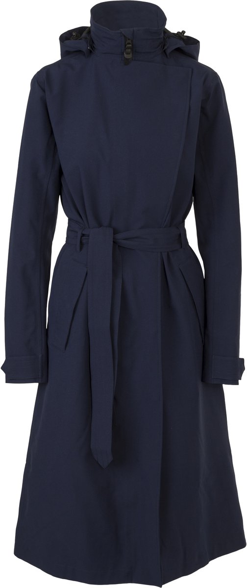 Agu trench coat long urban outdoor - dames regenjas - blauw - maat l