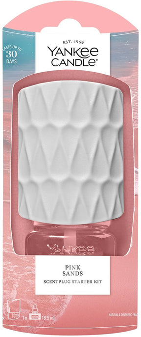 Yankee stearinlys - pink sands - elektrisk diffuser startsæt