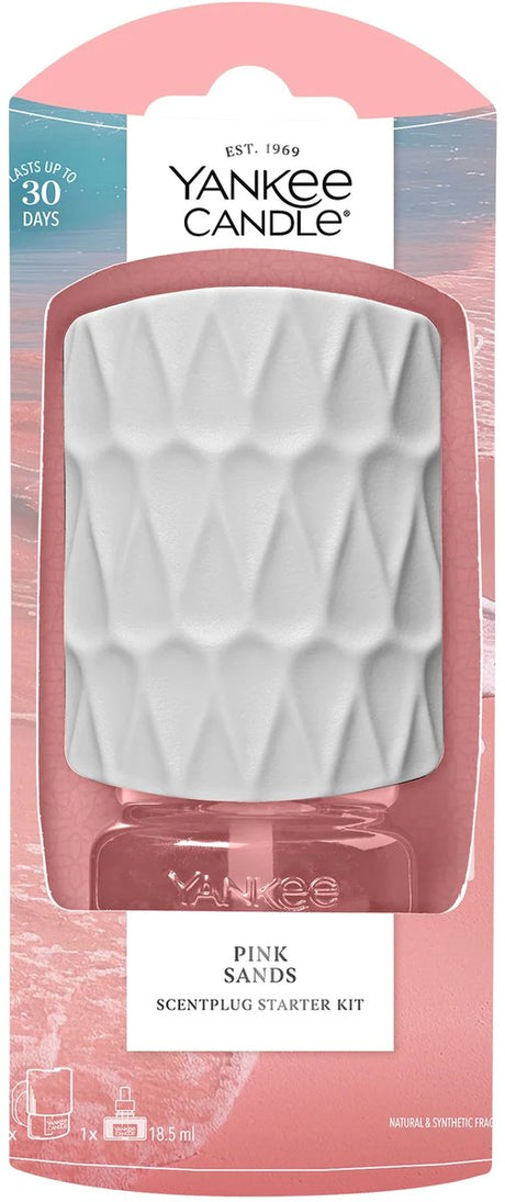Yankee stearinlys - pink sands - elektrisk diffuser startsæt