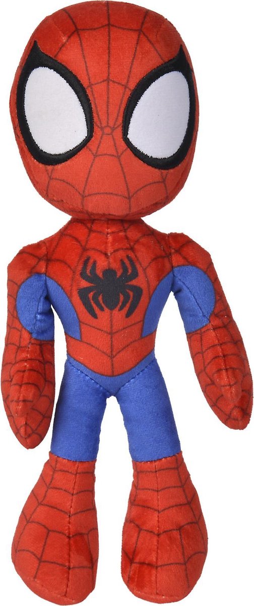 Simba disney - spiderman - spidey med glød i de mørke øjne - 25cm - alle aldre - krammetøj
