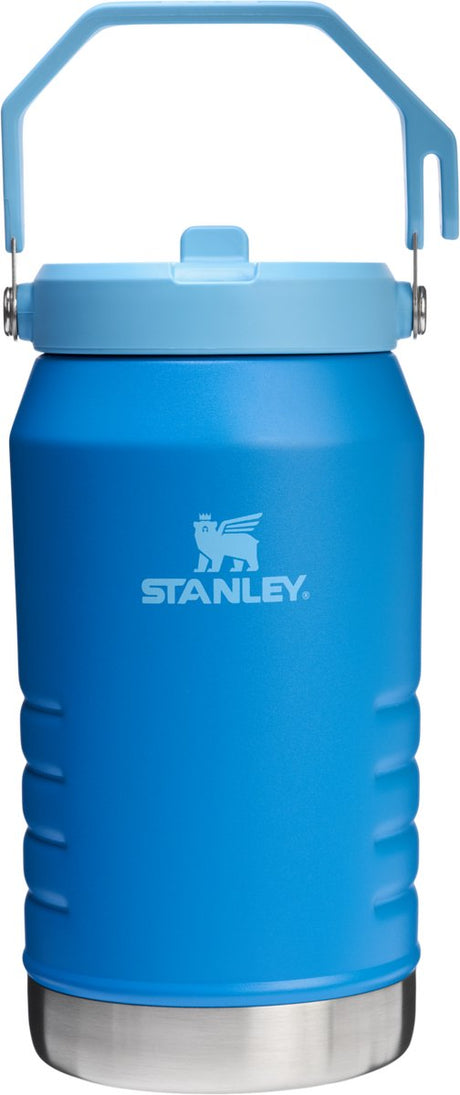 Stanley flip sugerør 2.0 vandflaske med sugerør 1,9 l - 20 timer kold - 4 dage kold med is - drikkeflaske i rustfrit stål - BPA fri - lækagesikker - tåler opvaskemaskine - azurblå