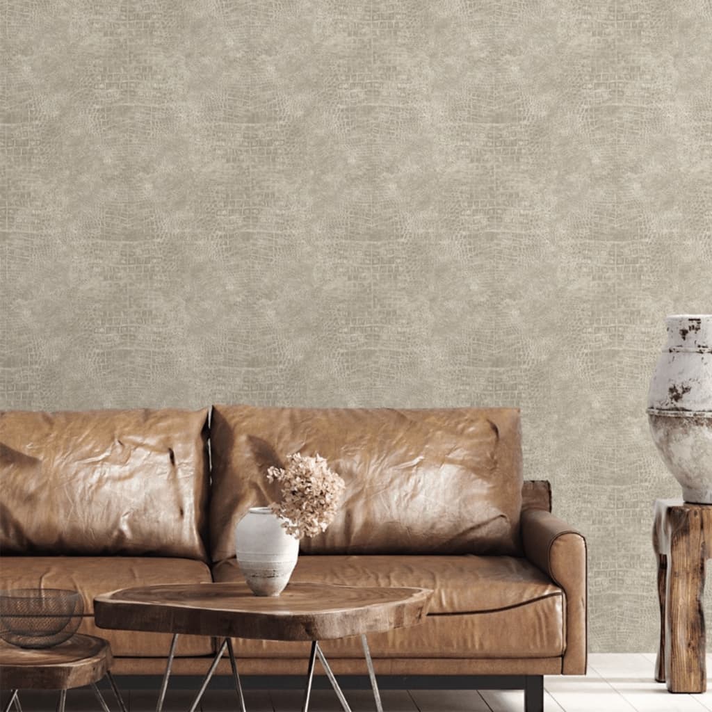 North Wall Wallpaper Croco Beige