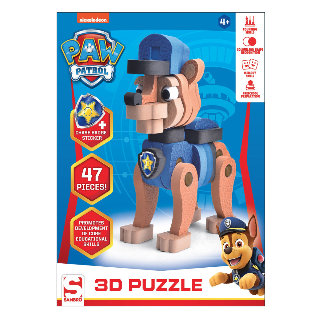 Paw patrol 3d puslespil jagt 47 brikker