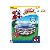 Disney spidey og venner 3 ringe swimmingpool + badebold mørkeblå rød