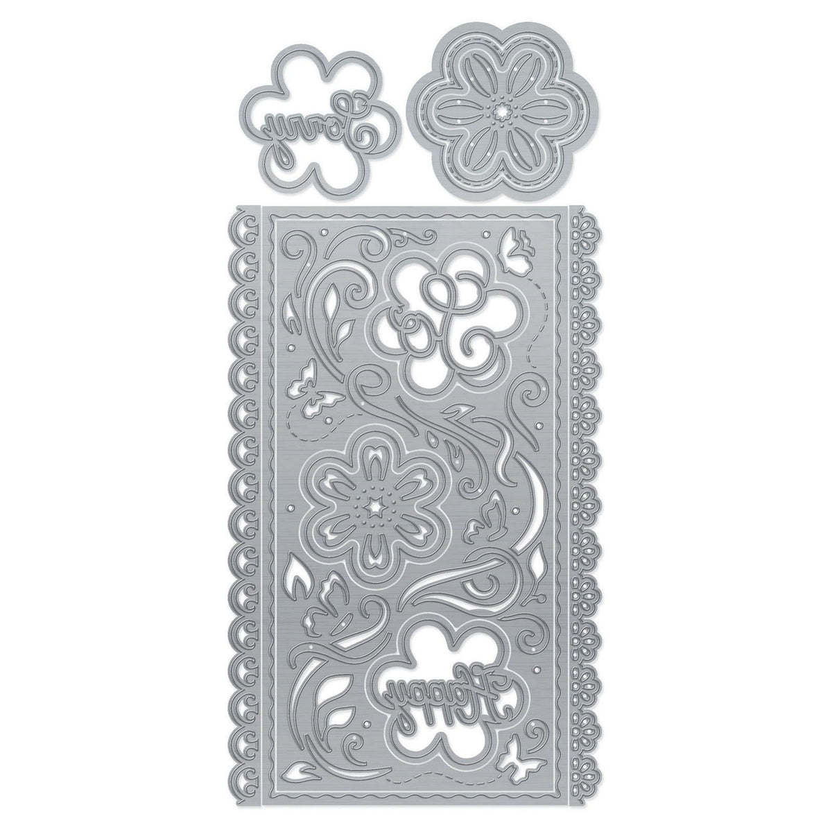 Tonic studios • mini slimline die sæt funky blomster