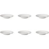 Mammoet tallerken bred kant budgeltline porcelæn hvid 18cm sæt med 6 stk