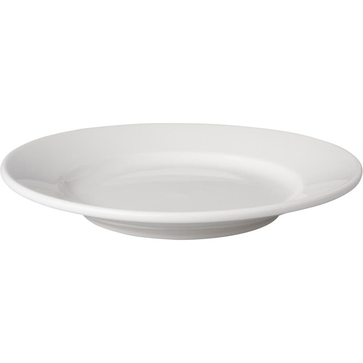 Mammoet tallerken bred kant budgeltline porcelæn hvid 18cm sæt med 6 stk