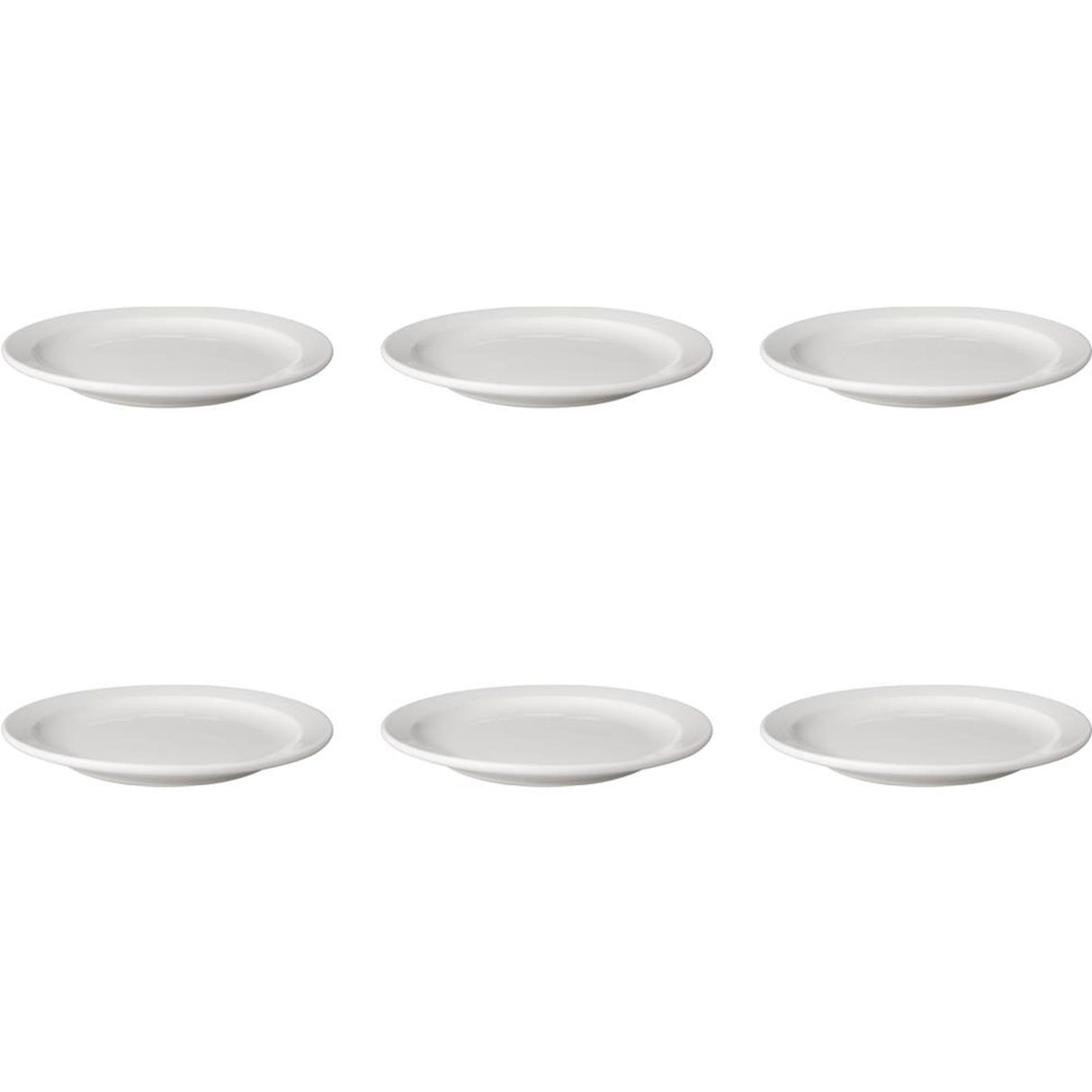 Mammoth tallerken smalkant budgetline porcelæn hvid 21cm (sæt med 6)