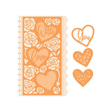Tonic studios • mini slimline die sæt love hearts