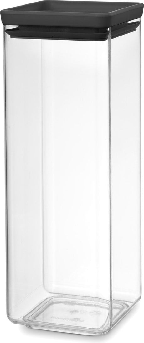 Brabantia tasty+ opbevaringsbeholder - stabelbar - 2,5 l - mørkegrå