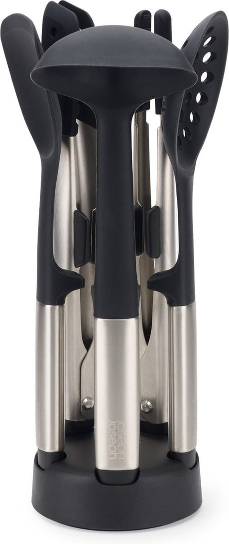 Joseph joseph - elevate fusion køkkenhjælpemidler med holder 6-delt - plastik - sølv