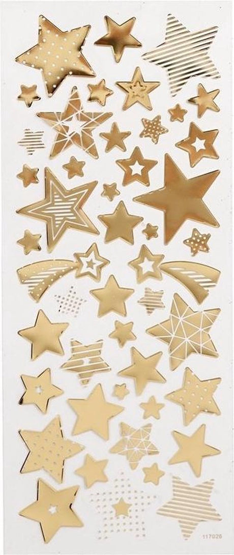 Creativ Company Stickers Gold Stars, 1 ark