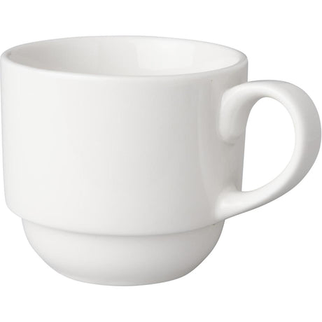 Mammoet koffiekop breed 200ml porselein wit (set van 6) dia7,5x7cm