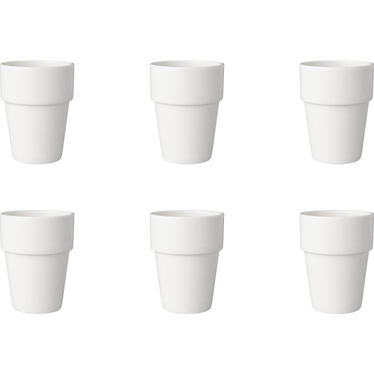 Mammoet mælkekop budgetline porcelæn 190ml hvid (sæt med 6) dia7,5xh10