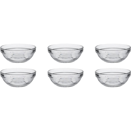 Duralex skål lys stabelbart rundt hårdt glas 125ml 9cm 6 stk