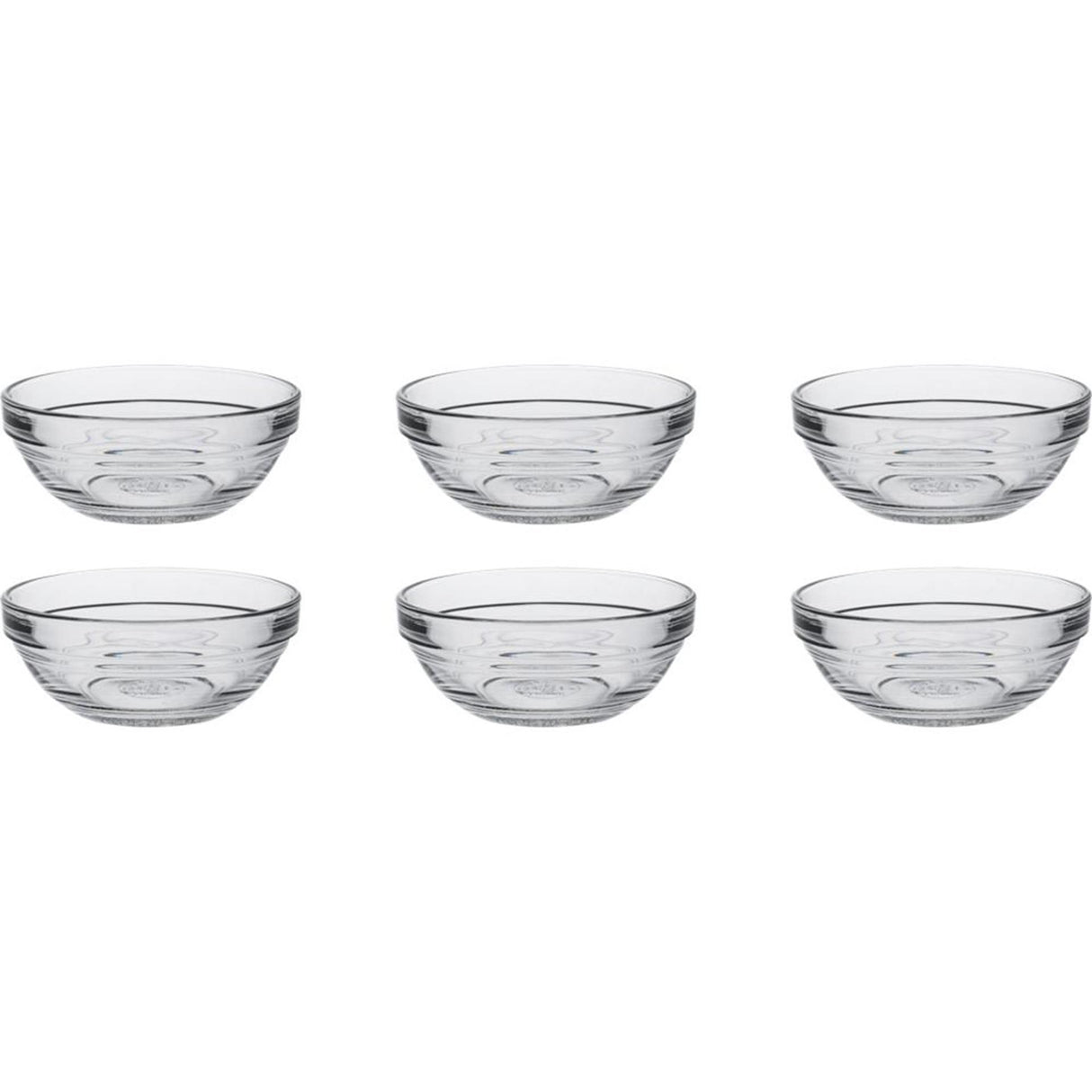 Duralex skål lys stabelbart rundt hårdt glas 125ml 9cm 6 stk