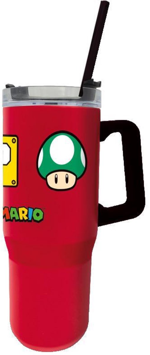 Mario Bross-isoleret xxl-vandrekrus i rustfrit stål
