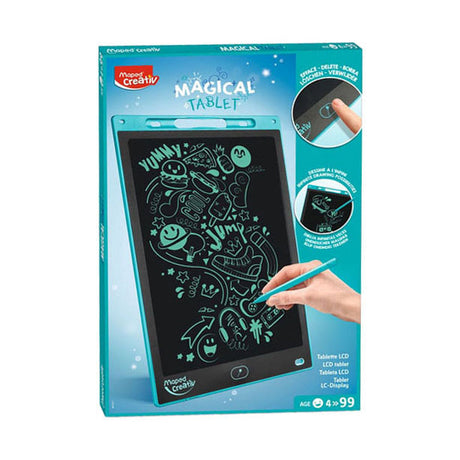 Quantore tegnetablet kortlagt creativ magisk tablet maxi blå