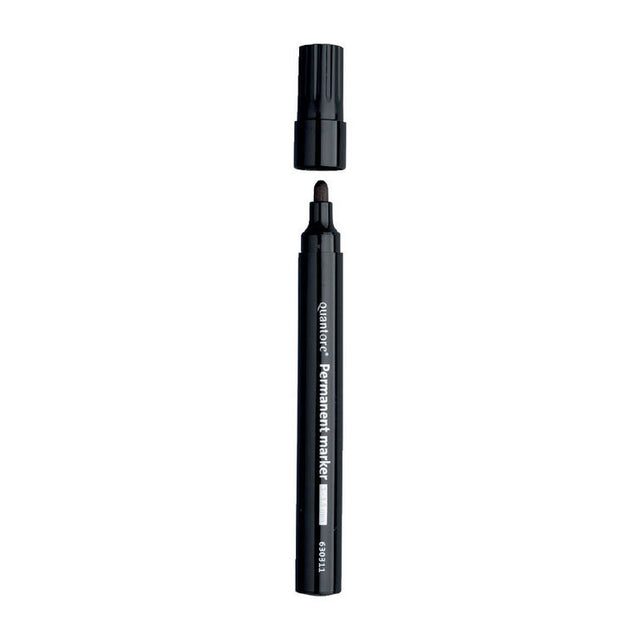 Quantore permanent markør rund 1-1,5 mm sort