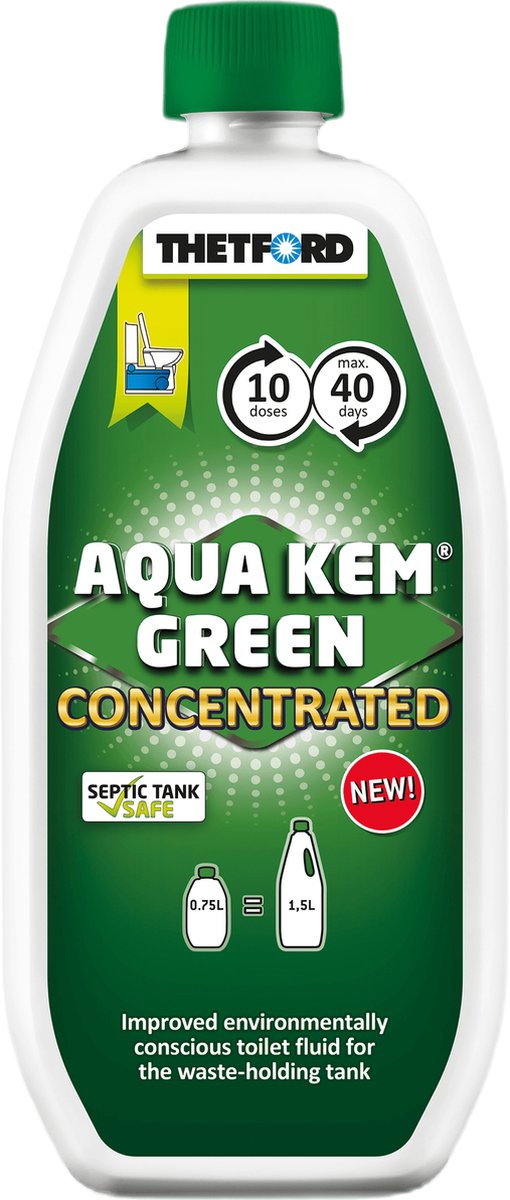 Thetford aqua kem grøn - koncentreret - 0,75l