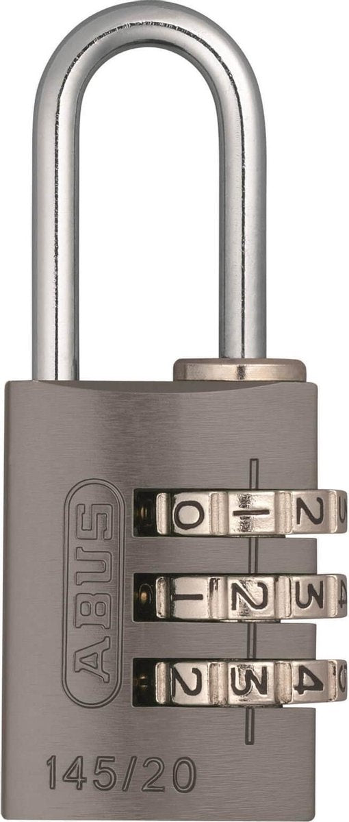Abusnummer hængelås 145 20 titanium - grå - 5 cm