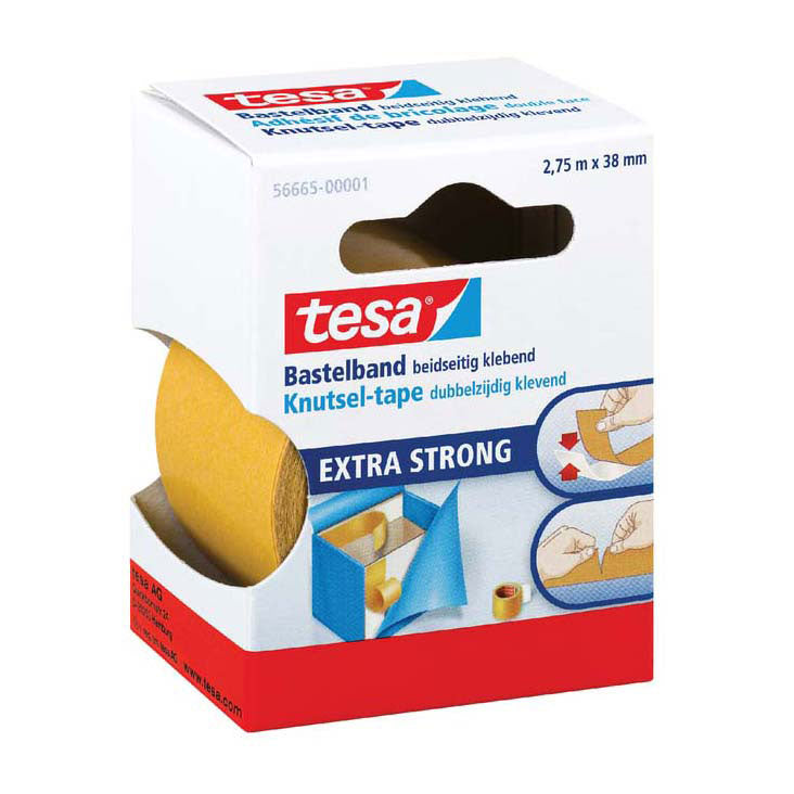 Tesa extra strong 56665-00001-01 double-sided tape bastelband transparent (L x W) 2.75 m x 38 mm 1 piece(s)