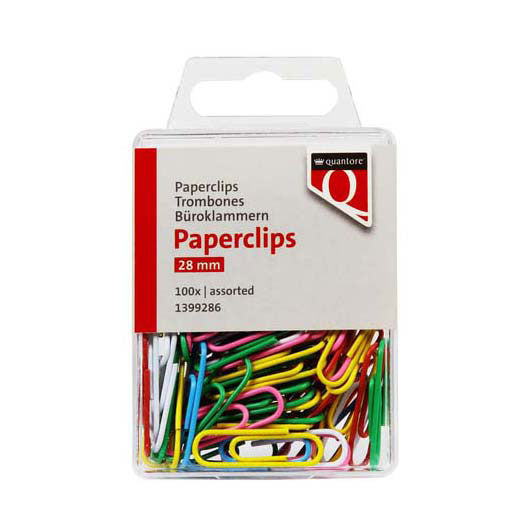 Quantore papirclips 28mm, 100 stk.