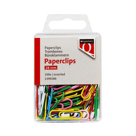 Quantore papirclips 28mm, 100 stk.