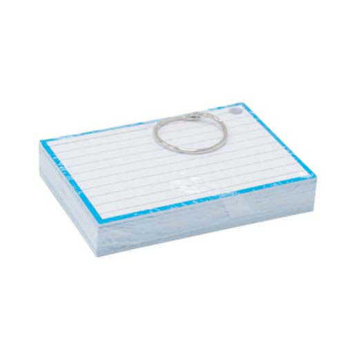 Quantore flashcards a7 blå inkl. klemring 50 ark