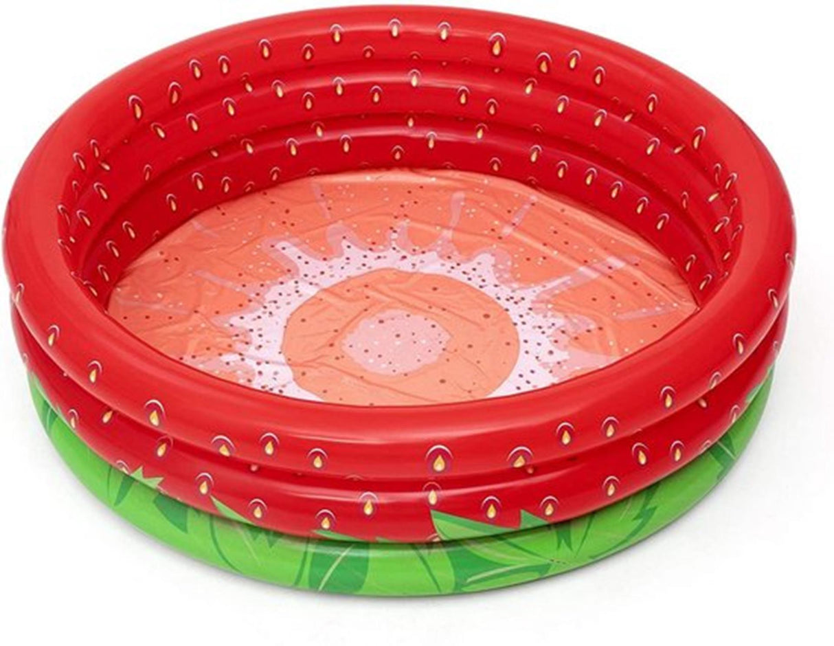 Bestway swimmingpool 3-ringet jordbær 160x38cm