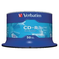 CD-R ekstra beskyttelsesspindel 700mb ordret 52x 80min. 50 stk