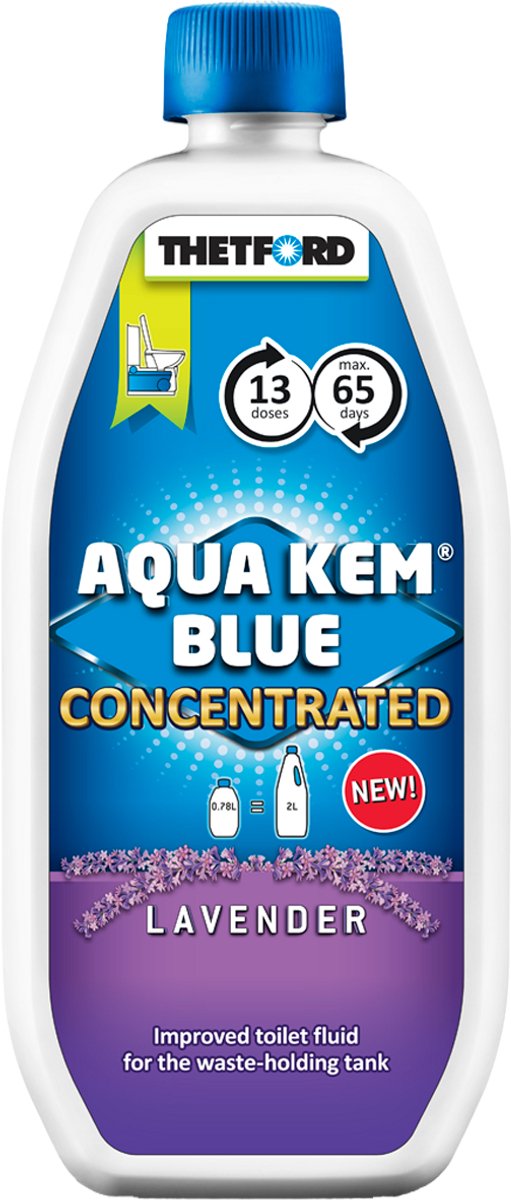 Thetford aqua kem blå - lavendel - koncentreret - 0,8l