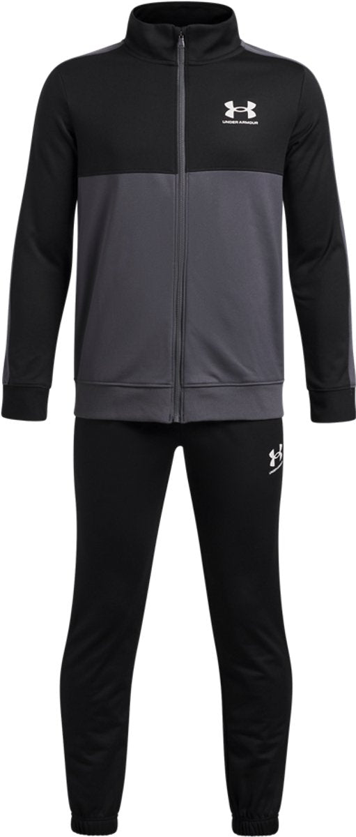 Under Armour UA Rival CB Knit Track Suit-BLK Drenge træningsdragt - Sort - Castle Rock - Hvid